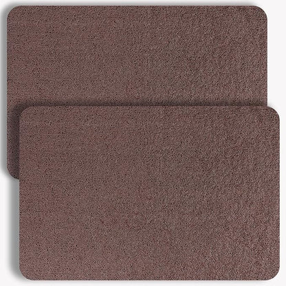 Non-Slip Bathtub Mat, 2 Pack Anti Slip Shower Mat, Fast Drying Bathtub Mats, Foot Scrubber Mat, Anti Slip Mat for Tub, Floor, Bathroom, Kitchen, Home, Hotel (Brown 24"×16"+24"×16")