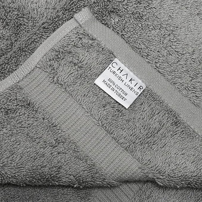 Chakir Turkish Linens 100% Cotton Premium Turkish Towels for Bathroom | 30'' x 60'' Large Bath Towels (4 Piece, Gray)