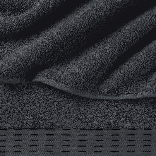 Cotton 2 Pack Oversized Bath Towel Set 28x55 inches, Large Bath Towels, Ultra Absorbant Compact Quickdry & Lightweight Towel, Ideal for Gym Travel Camp Pool - Charcoal Grey
