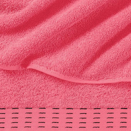 Cotton 2 Pack Oversized Bath Towel Set 28x55 inches, Large Bath Towels, Ultra Absorbant Compact Quickdry & Lightweight Towel, Ideal for Gym Travel Camp Pool - Coral Orange