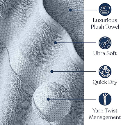 Delara Organic Cotton Luxuriously Plush Washcloths Pack of 6 | GOTS & Oeko-TEX Certified | Premium Quality Face Towels | Feather Touch Technology|650 GSM Long Staple|Soft, Quick Dry & Ultra-Absorbent