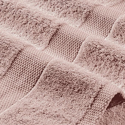 White Classic Pink Bath Towels 27x54 Inch, Cotton Towel Set for Bathroom, Hotel, Gym, Spa, Soft Extra Absorbent Quick Dry 4 Pack