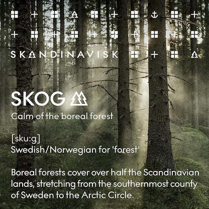 Skandinavisk SKOG ‘Forest’ Hand & Body Wash, Scent Notes: Pine Needles and Fir Cones, Birch Sap and Woodland Lily of the Valley, Coloured Glass Bottle With Pump, 6.75 fl. oz.