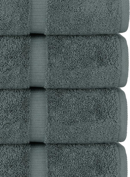 Chakir Turkish Linens | Hotel & Spa Quality 100% Cotton Premium Turkish Towels | Soft & Absorbent (8-Piece Towel Sets, Dark Gray)