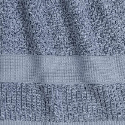 NY Loft 100% Cotton 2 Pack Bath Sheet Towel Set | Extra Large Oversize Bath Towels | Absorbent & Quick-Dry | Textured and Durable Cotton | Trinity Collection - Flint Stone