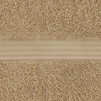 American Veteran Towel, 100% Cotton Turkish Washcloths for Bathroom Essentials 4 Pack, Soft Absorbent Wash Cloths Quick Drying Small Towels Washrags, Beige