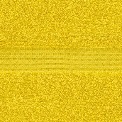 American Veteran Towel, 100% Cotton Turkish Washcloths for Bathroom Essentials 4 Pack, Soft Absorbent Wash Cloths Quick Drying Small Towels Washrags, Yellow