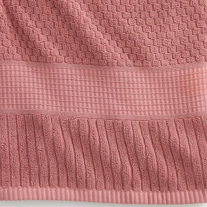 NY Loft 100% Cotton 2 Pack Bath Sheet Towel Set | Extra Large Oversize Bath Towels | Absorbent & Quick-Dry | Textured and Durable Cotton | Rose Pink