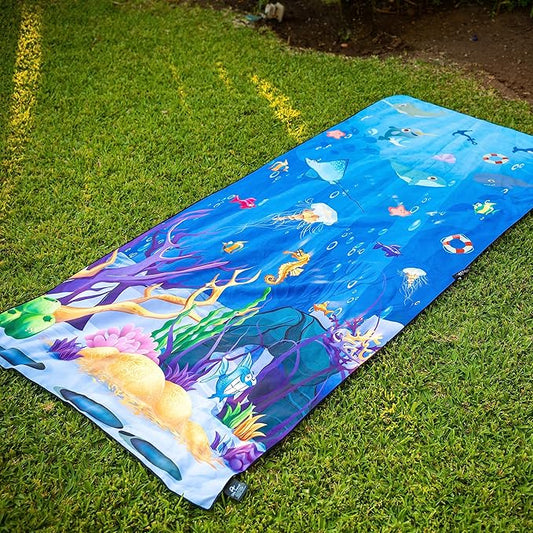 Elite Trend Microfiber Beach Towel for Adults with Bag - Extra Large 78x35 inch Lightweight Sand Free Quick Dry Towel for Travel, Swimming, Yoga, Camping (Sea Animal)