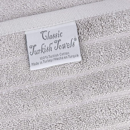 Classic Turkish Towels CTT Luxury Hand Towels for Bathroom Set of 4, 100% Turkish Cotton, Quick Dry & Comfy Towels for Hotel & Spa, Highly Absorbent | 20"x32" (Platinum)