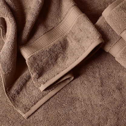 Superior Egyptian Cotton Pile 6 Piece Towel Set, Includes 2 Bath, 2 Hand, 2 Face Towels/Washcloths, Ultra Soft Luxury Towels, Thick Plush Essentials, Guest Bath, Spa, Hotel Bathroom, Chocolate