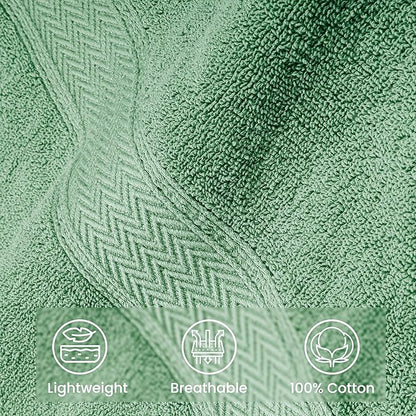 HILLFAIR 600 GSM- 40 x 80 Inches- 100% Cotton 2 Pc XXL Oversized Bath Towel Set- Soft Highly Absorbent Jumbo Bath Sheets Towels Sets- Quick Dry Oversized Sheets Towel Sets for Hotel Spa Pool- Sage