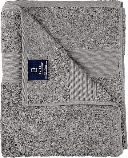 Luxury Oversized Bath Towels | Hotel Quality | Soft & Highly Absorbent |Quick Dry | 650 GSM Bath Sheets| Combed Cotton | Thick & FluffyBathroom Towels | Grey - 4 Pack