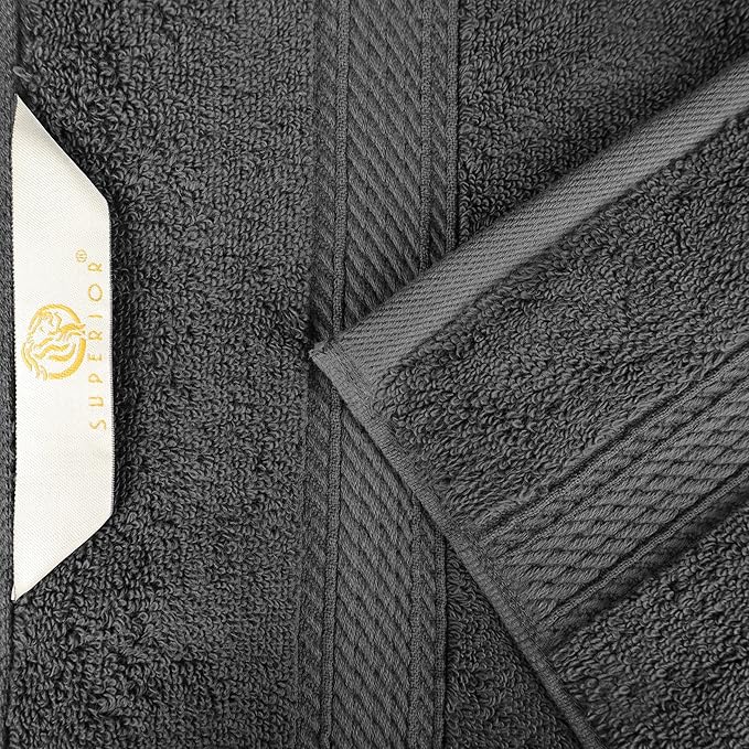 BLUENILEMILLS Premium Towel Collection, Egyptian Cotton Towels for Shower and Bathroom 2-Piece Bath Sheet Set, 34" x 68", Charcoal by Blue Nile Mills